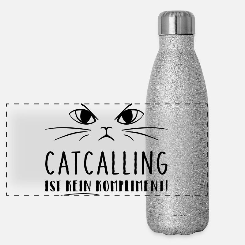 Les sifflements n’est pas un compliment ! Gourde isotherme panoramique pailletée 500 ml