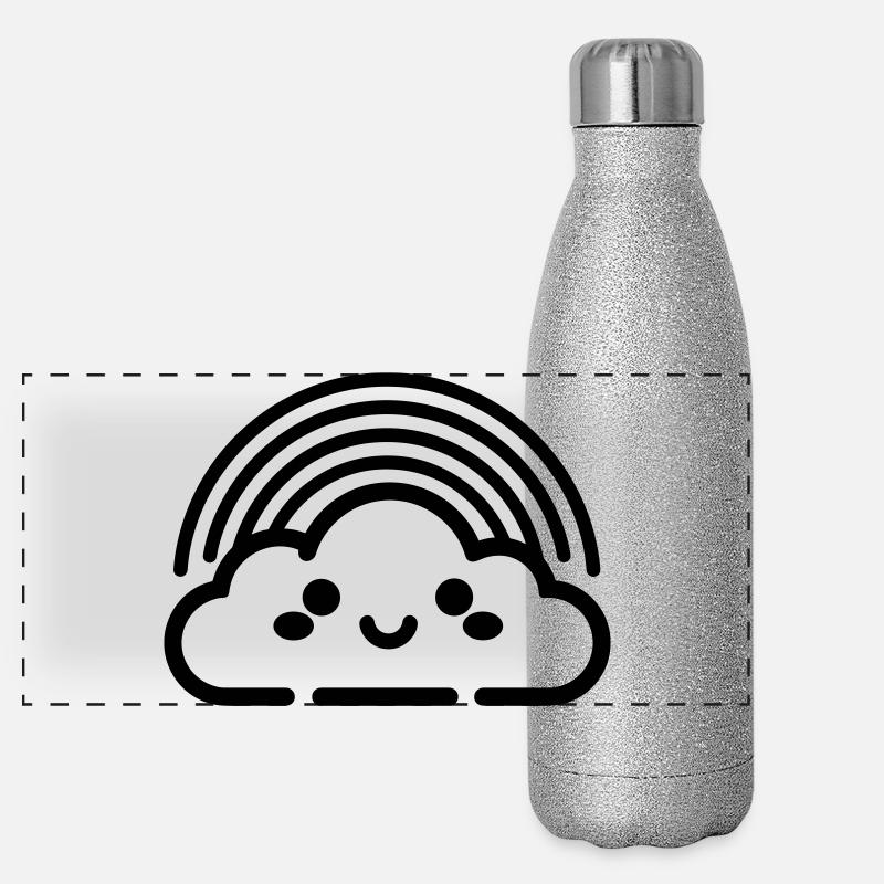 rainbow Panoramic Glitter Thermal Bottle 500 ml