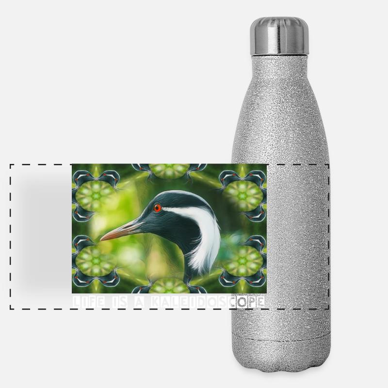 Kaleidoscope - Panoramic Glitter Thermal Bottle 500 ml - silver glitter