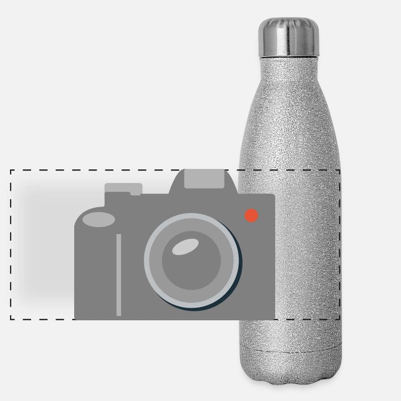 Camera Icon Graphic Gray Panoramic Glitter Thermal Bottle 500 ml