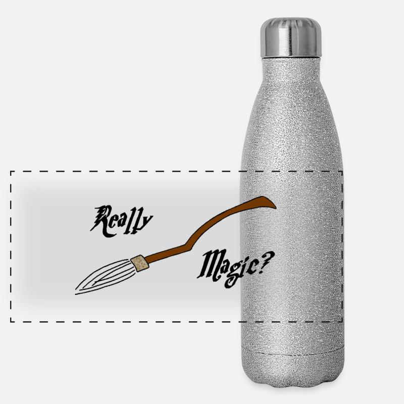 Magische Besen oder nicht? Panorama Glitzer Isolierflasche 500 ml
