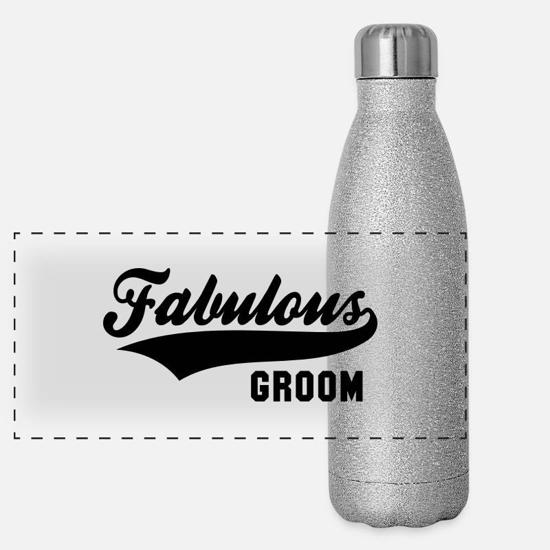 Fabulous GROOM Panorama Glitzer Isolierflasche 500 ml