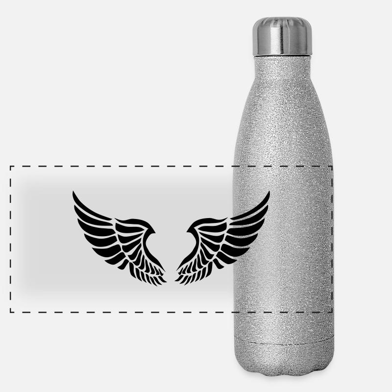 Flügel Panorama Glitzer Isolierflasche 500 ml