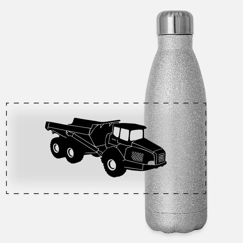 dumper Articulated hauler Panoramic Glitter Thermal Bottle 500 ml