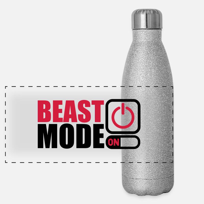 Beast Mode On Power An Panorama Glitzer Isolierflasche 500 ml
