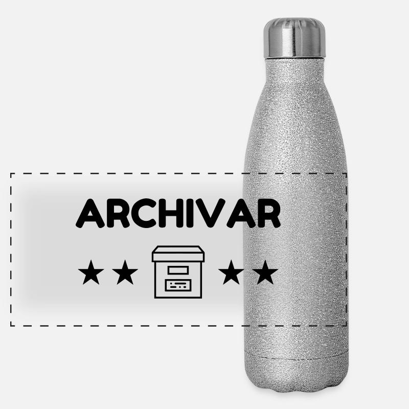 Archiviste / Archives / Travail / Métier / Job Gourde isotherme panoramique pailletée 500 ml