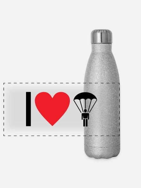Parachute - Panoramic Glitter Thermal Bottle 500 ml - silver glitter - Front