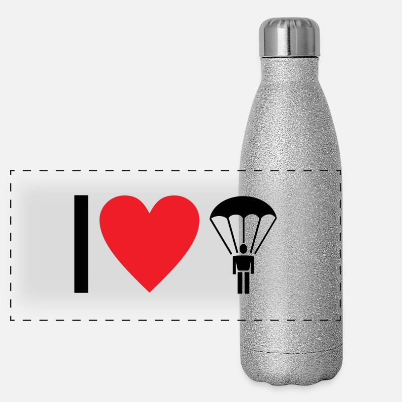 Fallschirm Panorama Glitzer Isolierflasche 500 ml