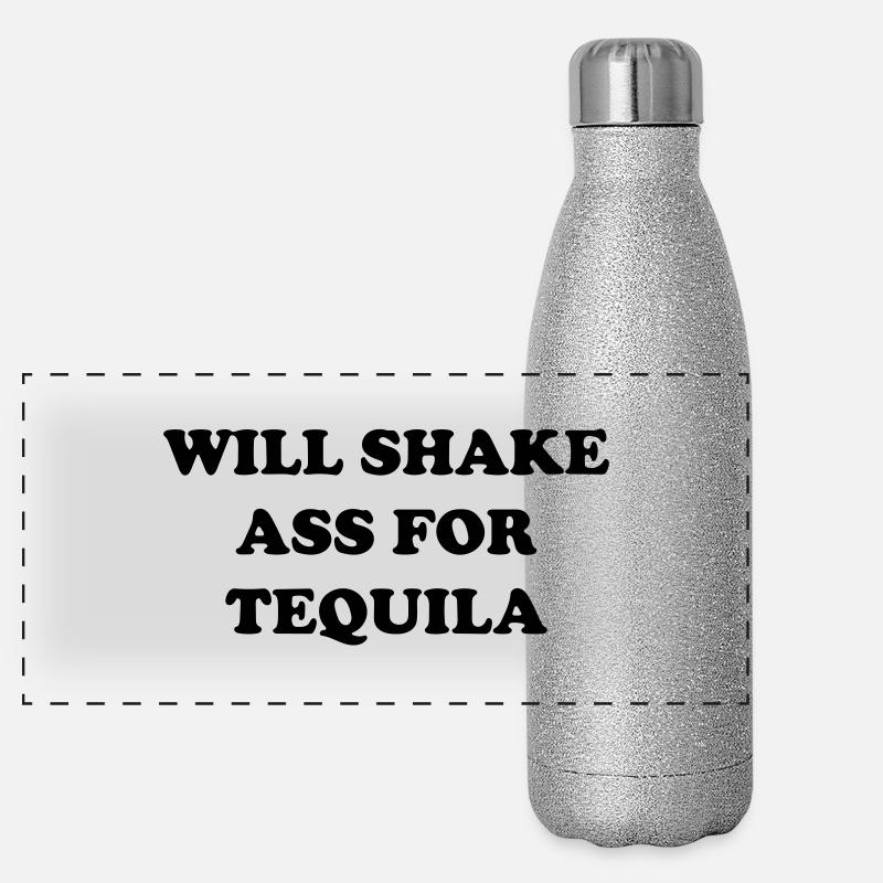 je vais secouer mon cul pour de la tequila Gourde isotherme panoramique pailletée 500 ml