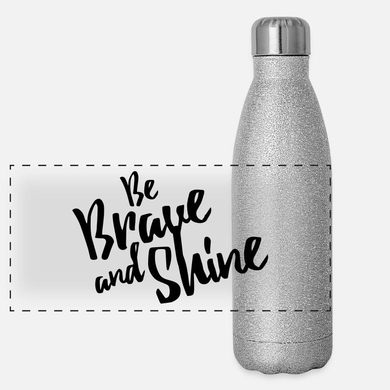 Be Brave and Shine Panorama Glitzer Isolierflasche 500 ml