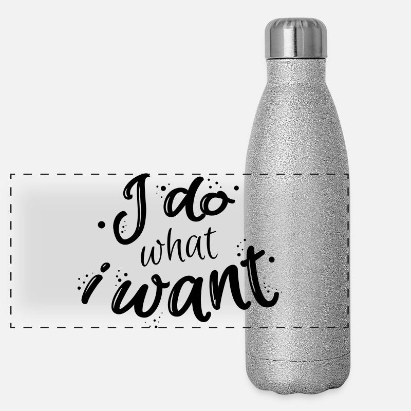 I do what I want Gourde isotherme panoramique pailletée 500 ml