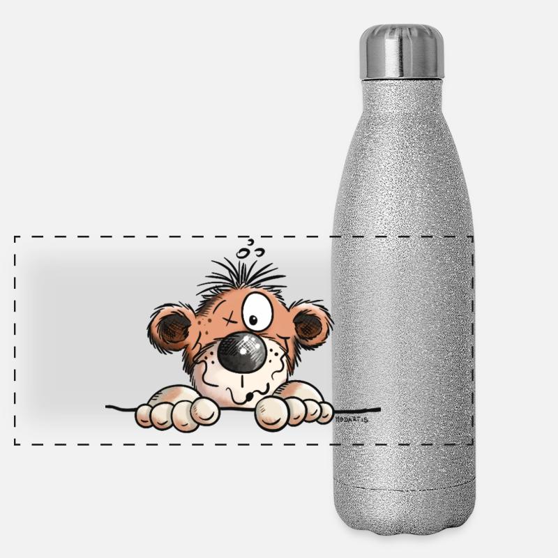 Lustiger Affe Panorama Glitzer Isolierflasche 500 ml