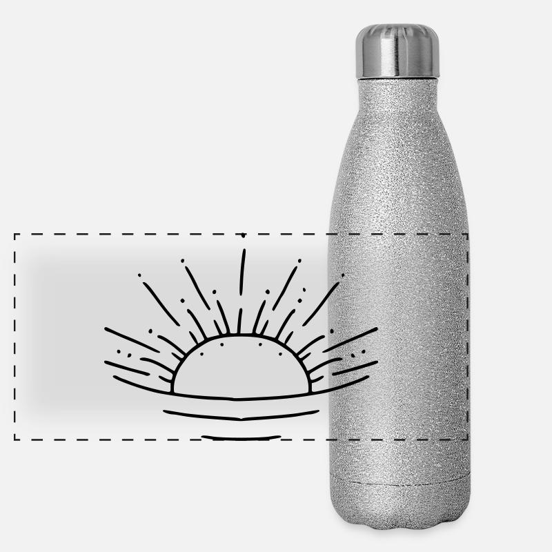 Lever du soleil Gourde isotherme panoramique pailletée 500 ml