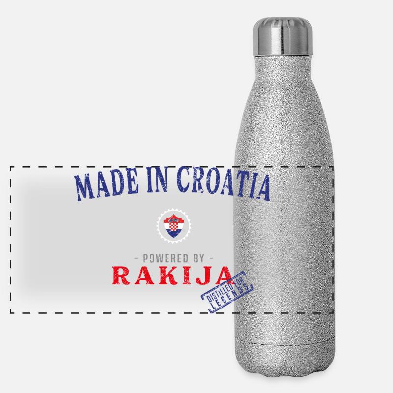 Kroatien Panorama Glitzer Isolierflasche 500 ml
