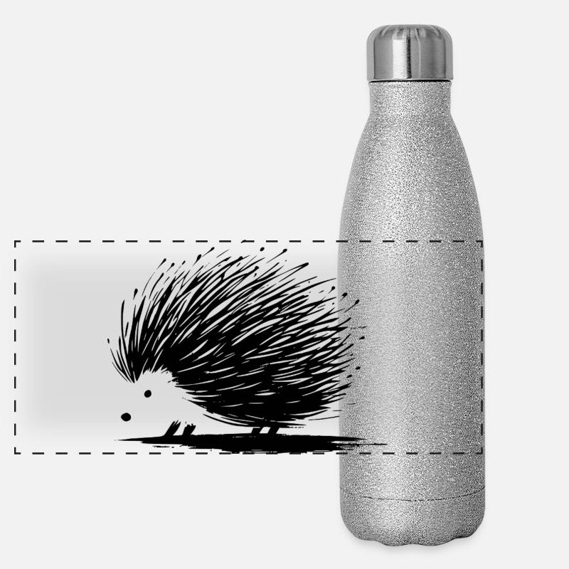 Hérisson Gourde isotherme panoramique pailletée 500 ml