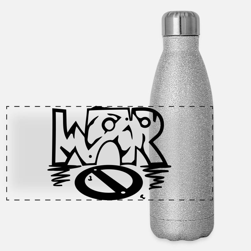 WAR / (No) war Panorama Glitzer Isolierflasche 500 ml