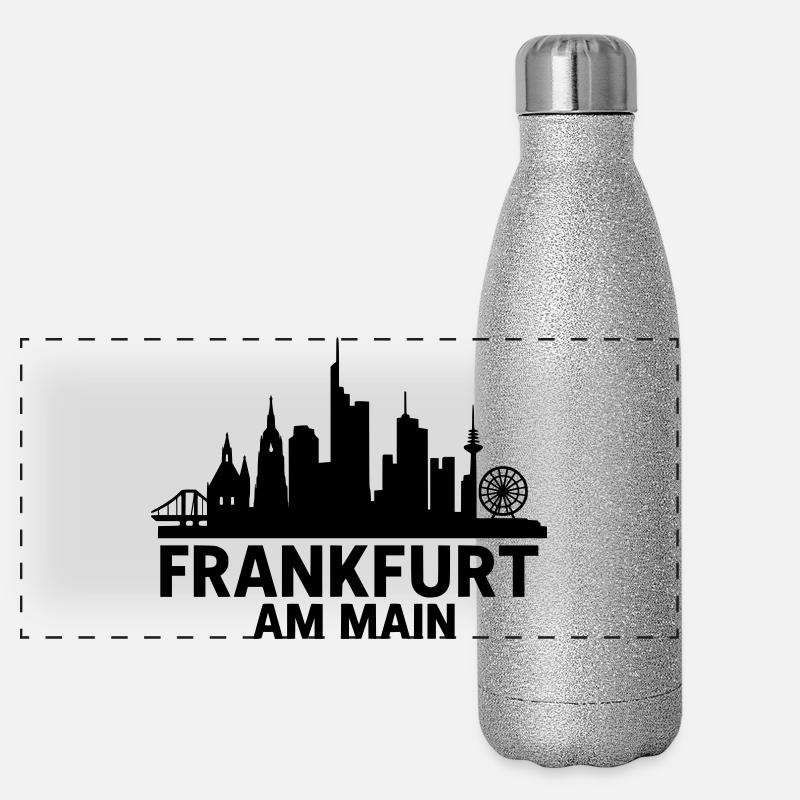 Francfort-sur-le-Main Silhouette Gourde isotherme panoramique pailletée 500 ml