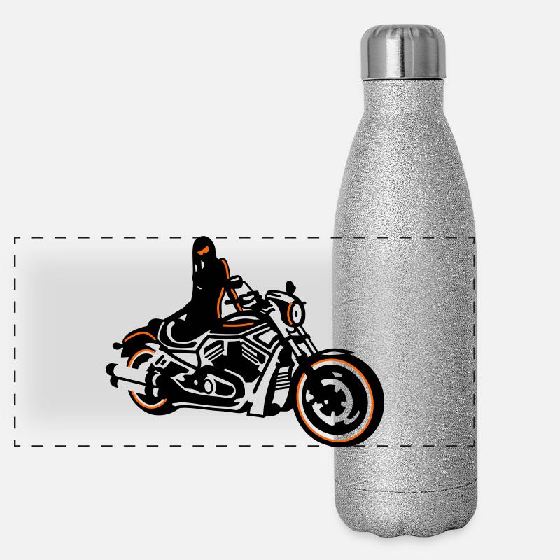 Motocycliste Gourde isotherme panoramique pailletée 500 ml