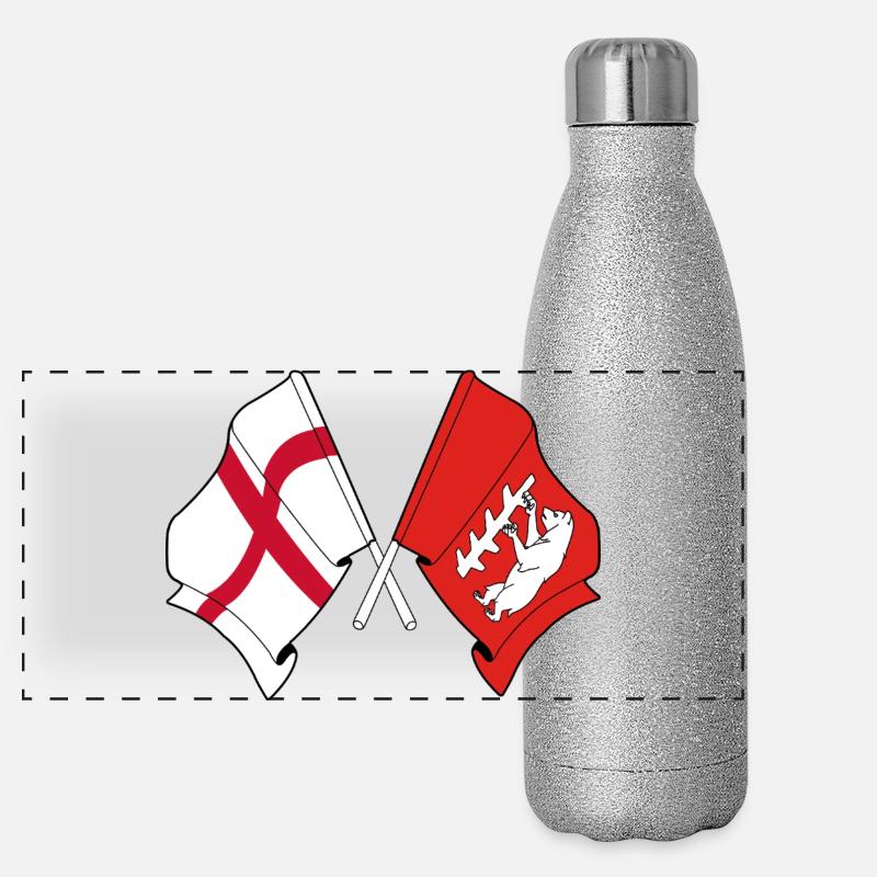 Warwickshire & Angleterre Gourde isotherme panoramique pailletée 500 ml