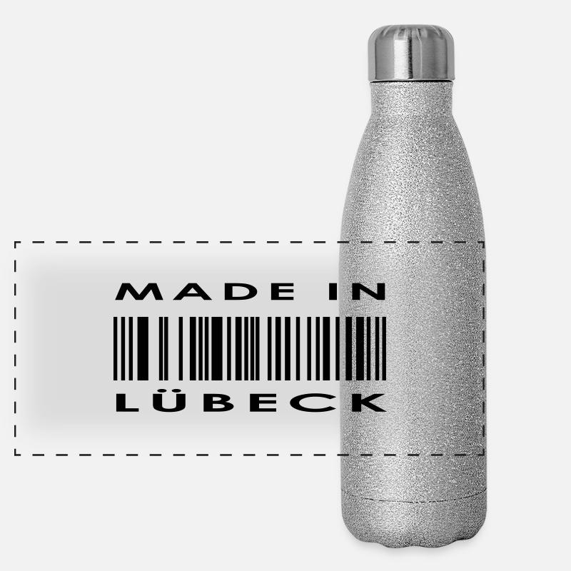 Lübeck Panorama Glitzer Isolierflasche 500 ml