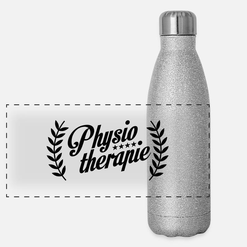 physiotherapie highschool tshirt Panorama Glitzer Isolierflasche 500 ml