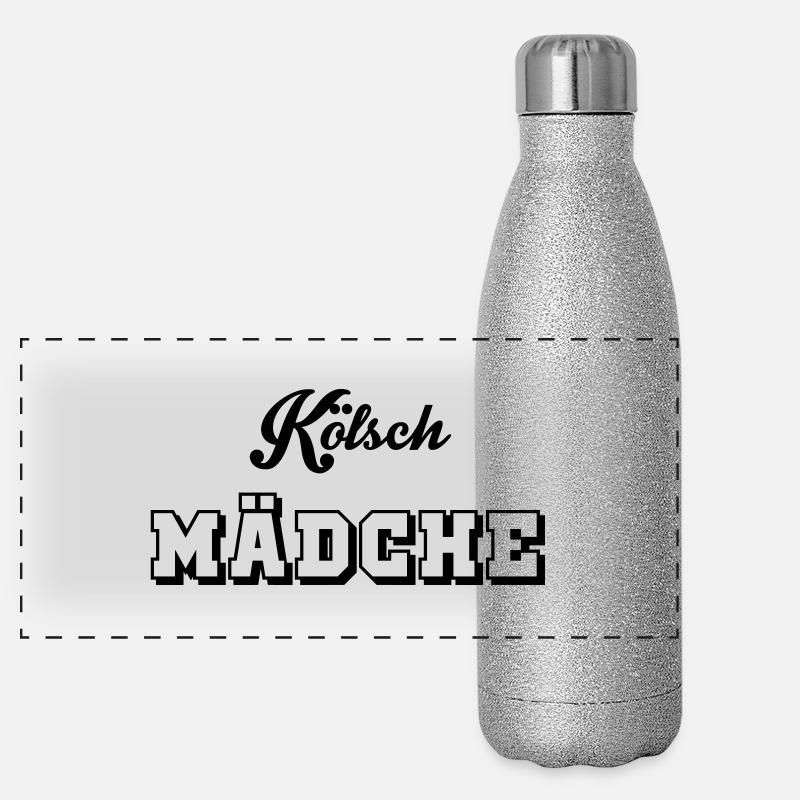 Kölsch Mädche Panorama Glitzer Isolierflasche 500 ml