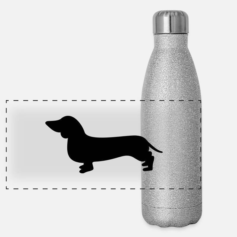 dackel Panorama Glitzer Isolierflasche 500 ml