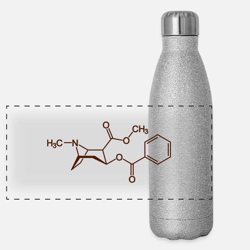 Kokain Crack Molekül Panorama Glitzer Isolierflasche 500 ml