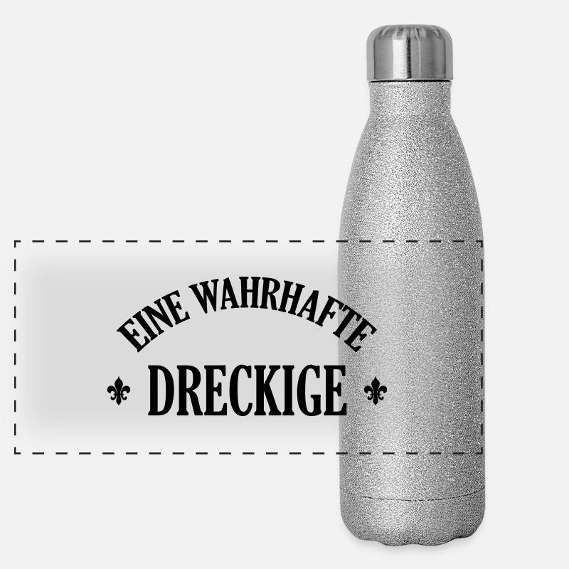 Lausiger Dreckige schmutzig schmuddelig Miststück Panorama Glitzer Isolierflasche 500 ml