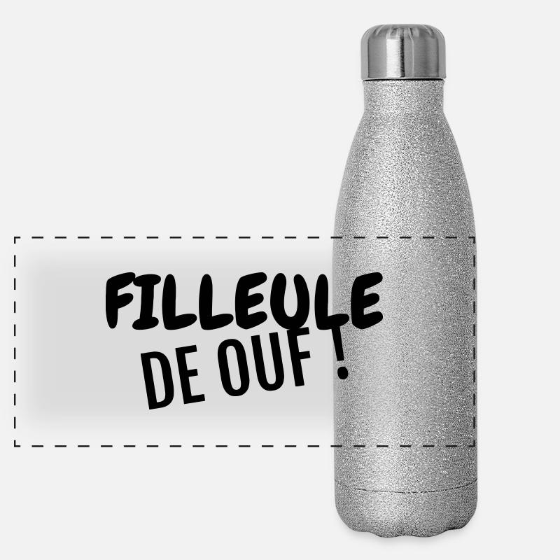 Goddaughter Patentochter Filleule Baby Family Panoramic Glitter Thermal Bottle 500 ml