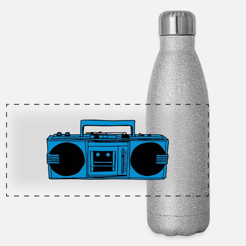 Boombox Panorama Glitzer Isolierflasche 500 ml