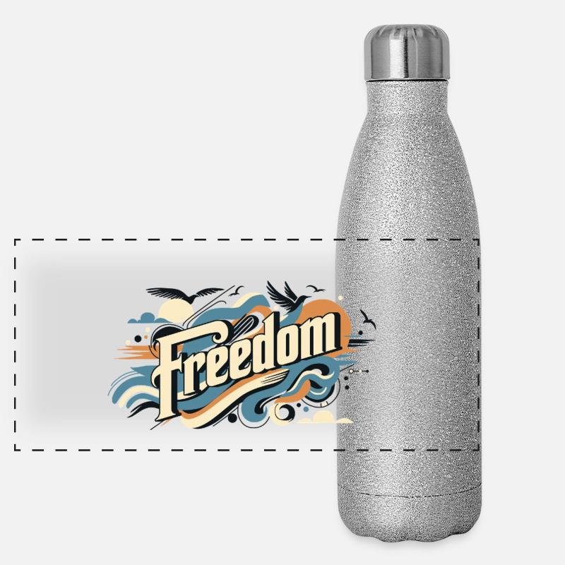 Freiheit Panorama Glitzer Isolierflasche 500 ml