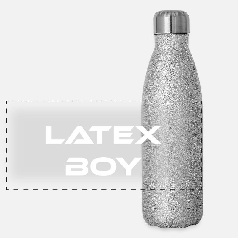Schrift Design "Latex Boy" Panorama Glitzer Isolierflasche 500 ml