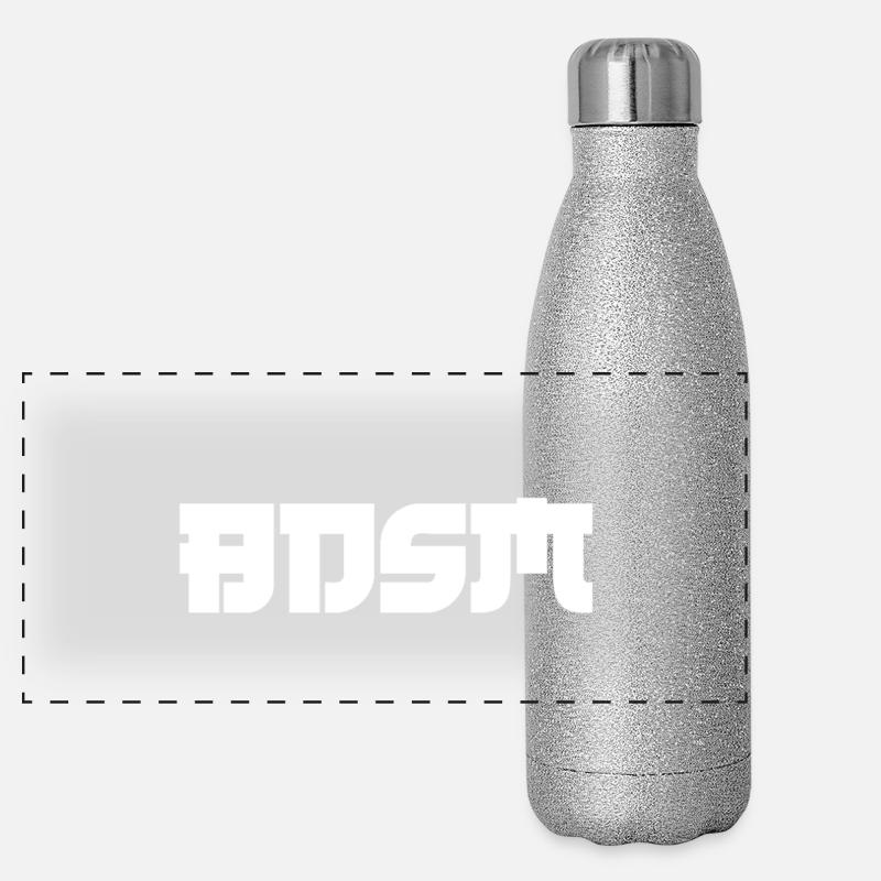 Schrift Design "BDSM" Panorama Glitzer Isolierflasche 500 ml