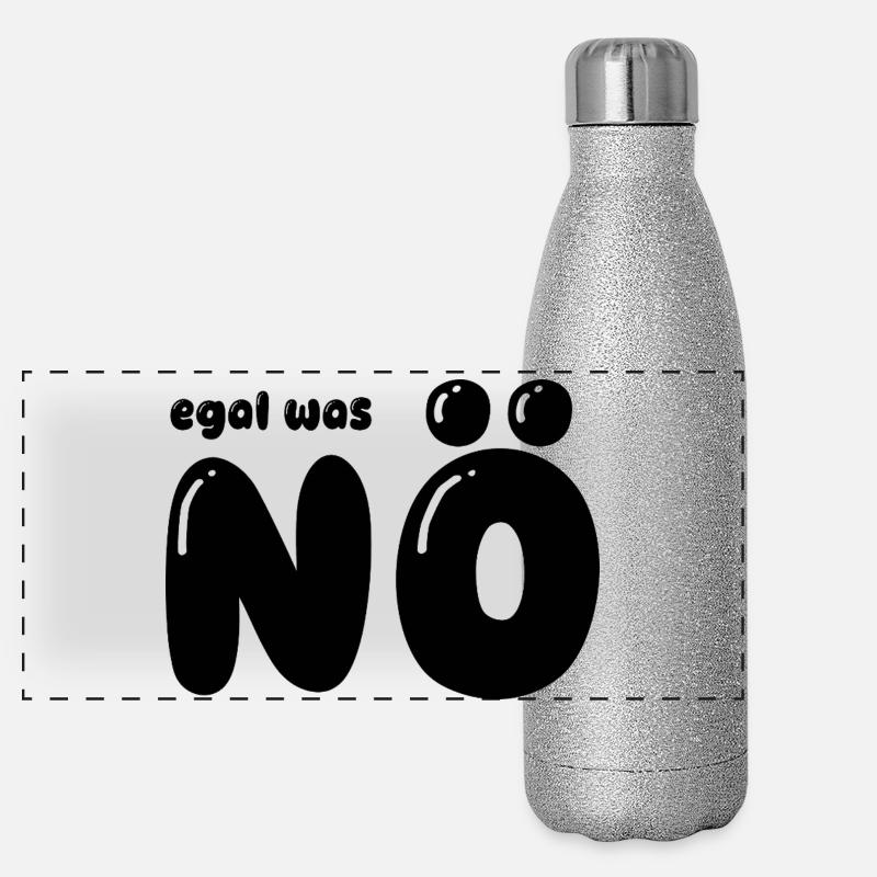 leider nein Panorama Glitzer Isolierflasche 500 ml