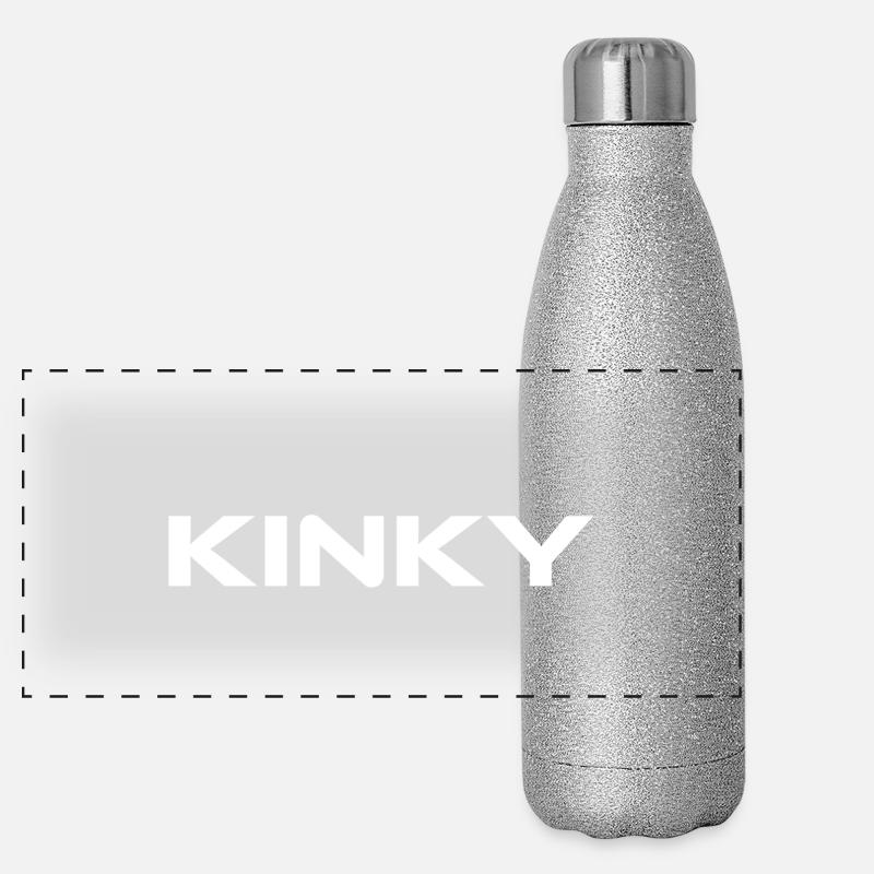 Conception de police « Kinky » Gourde isotherme panoramique pailletée 500 ml