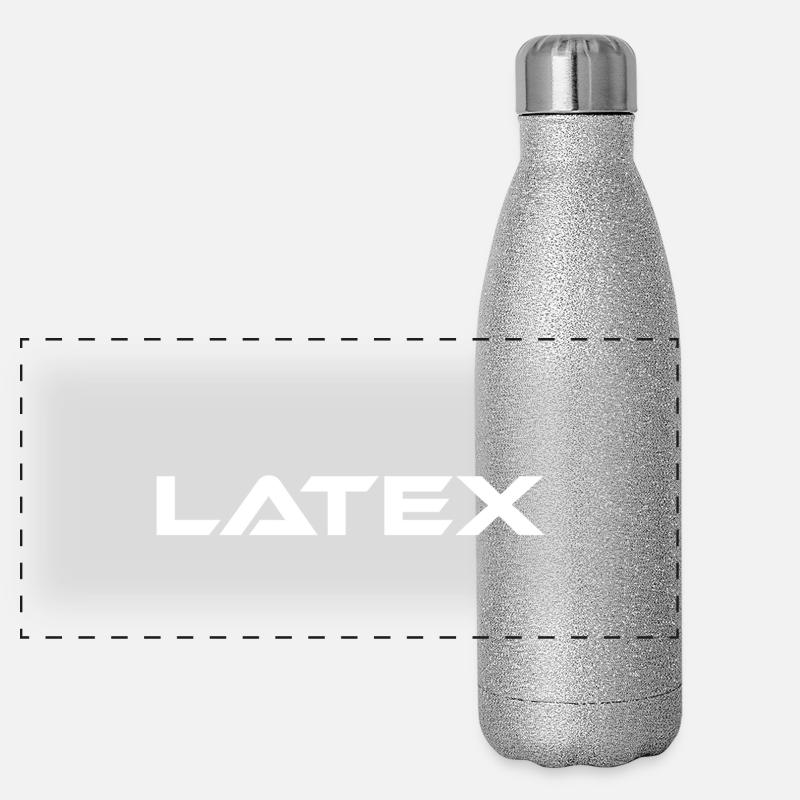 Conception de police « Latex » Gourde isotherme panoramique pailletée 500 ml