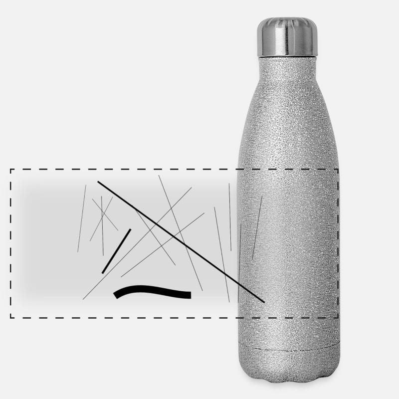 Striche 1 Panorama Glitzer Isolierflasche 500 ml