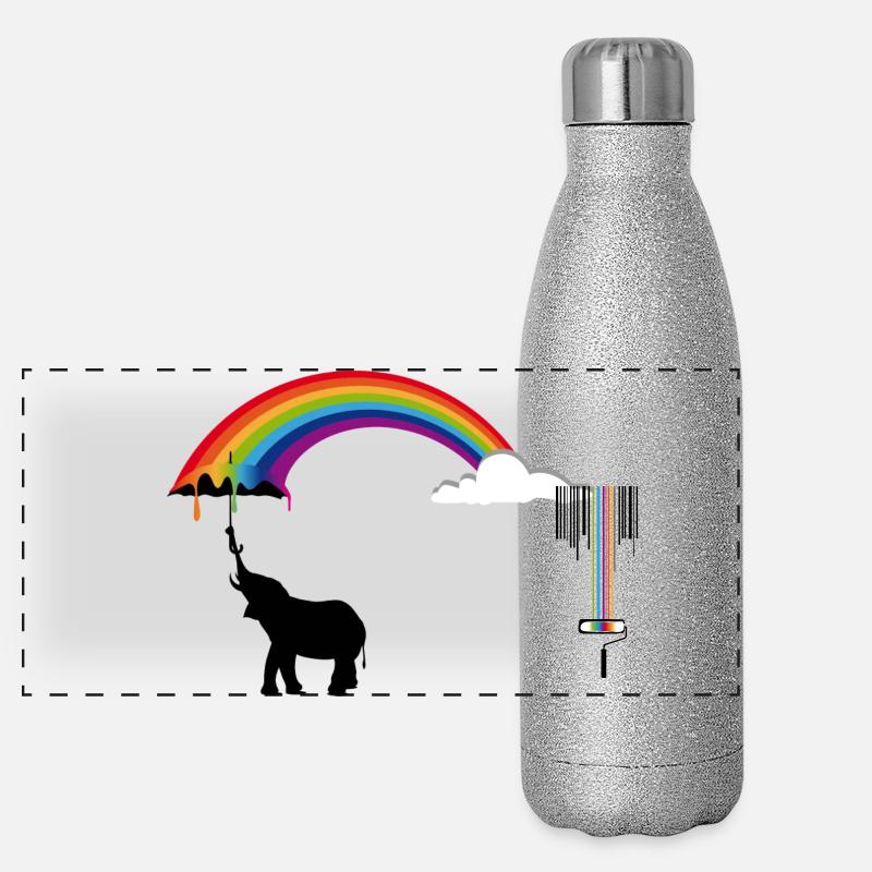 Farbrolle mit Strichcode Panorama Glitzer Isolierflasche 500 ml