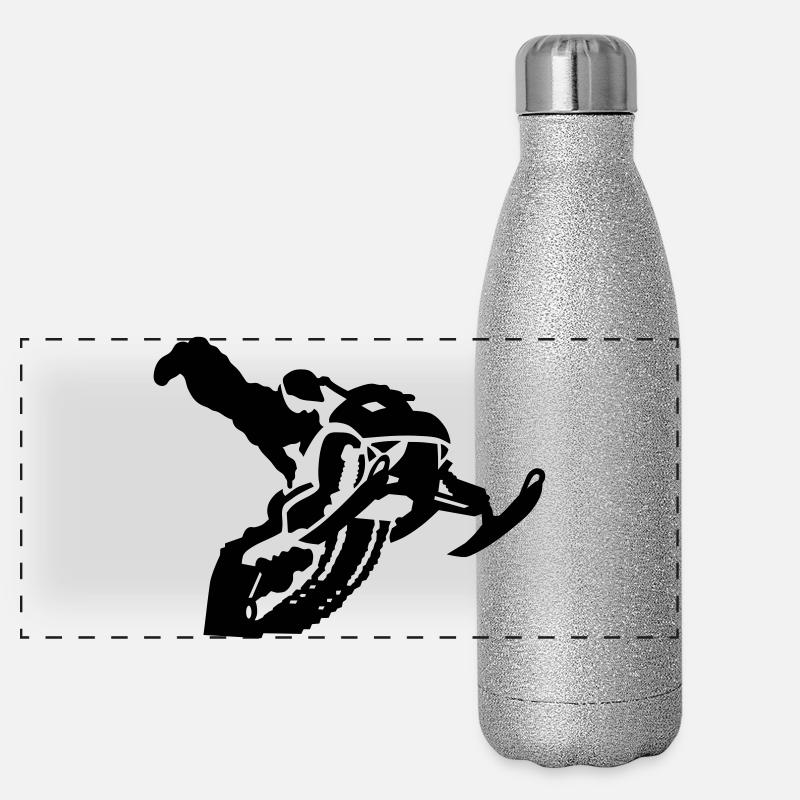 snowmobile stunt Gourde isotherme panoramique pailletée 500 ml