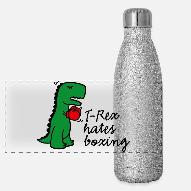 T-Rex hates boxing boxe gants de boxe Gourde isotherme panoramique pailletée 500 ml
