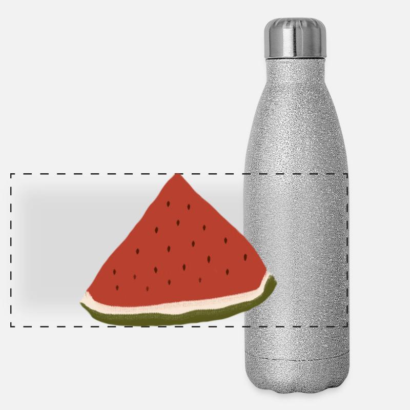 Pastèque, Pastèque, Melon Gourde isotherme panoramique pailletée 500 ml