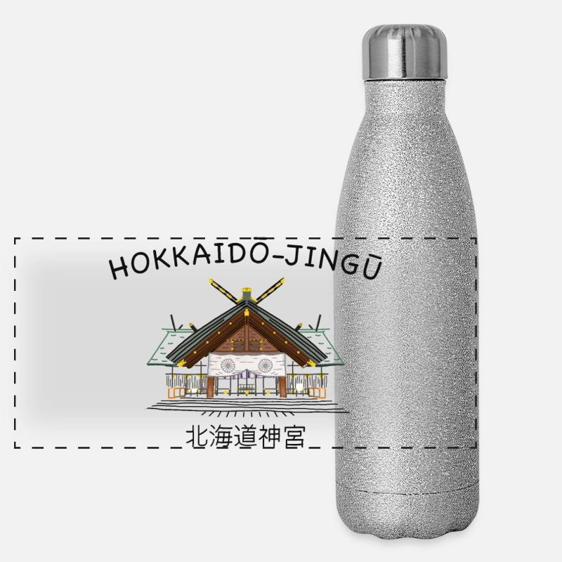 Hokkaido-jingu, Sapporo, Japan, Hand Drawing Panoramic Glitter Thermal Bottle 500 ml