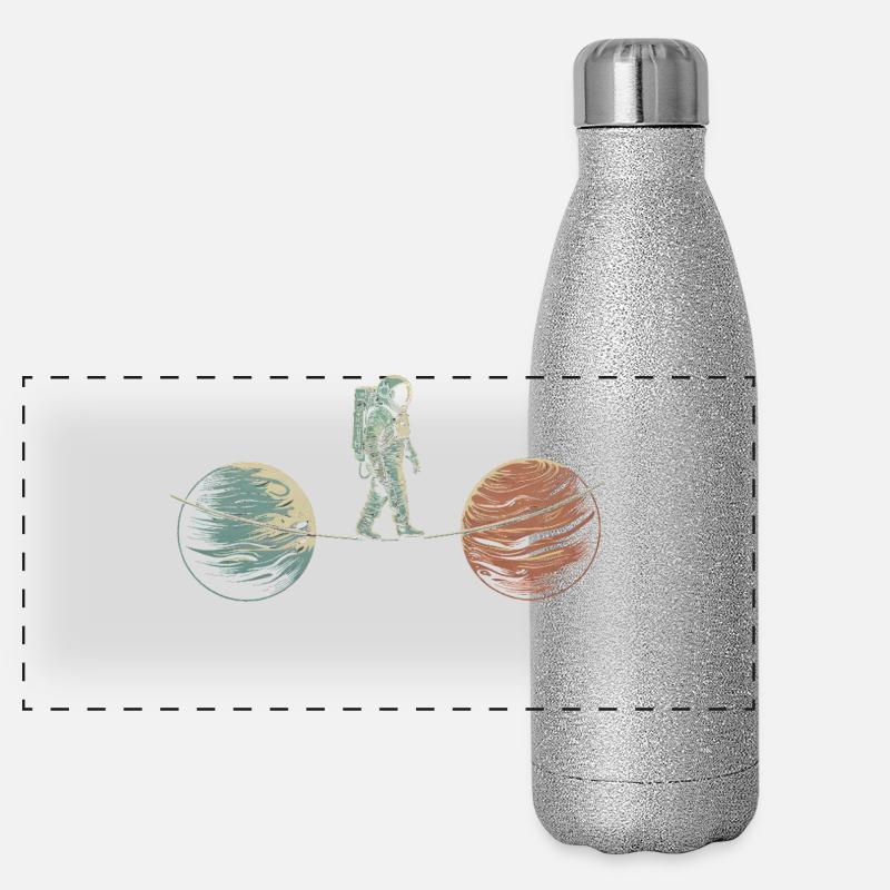 Weltraum-Akrobatik Kunstdesign Panorama Glitzer Isolierflasche 500 ml
