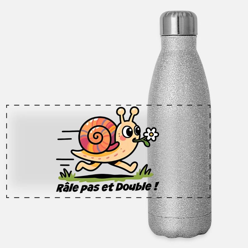 Autoaufkleber, Wohnwagen Rail Step und Double Panorama Glitzer Isolierflasche 500 ml