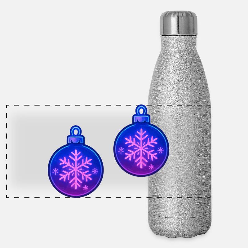 Ornement en forme de flocon de neige pour le Bal de Noël Gourde isotherme panoramique pailletée 500 ml