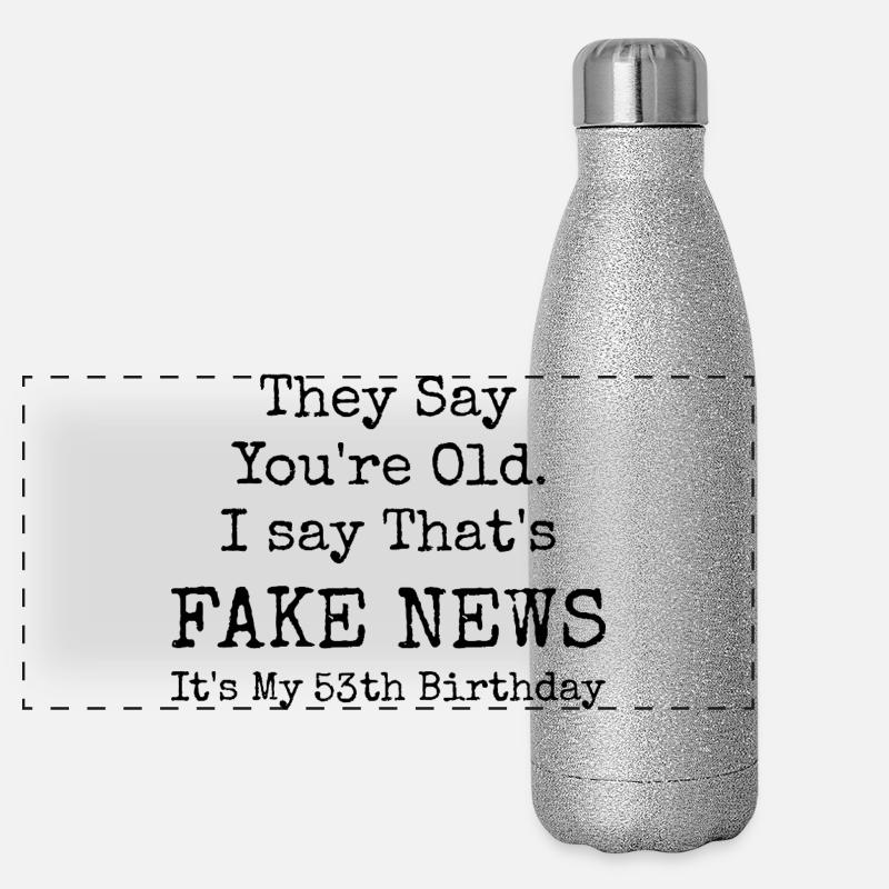 53. Geburtstag | Geburtstag mit 53 Jahren Panorama Glitzer Isolierflasche 500 ml