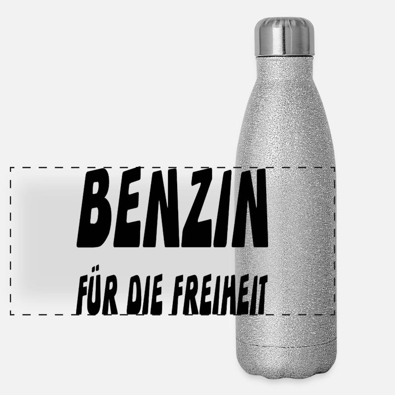Benzin Panorama Glitzer Isolierflasche 500 ml