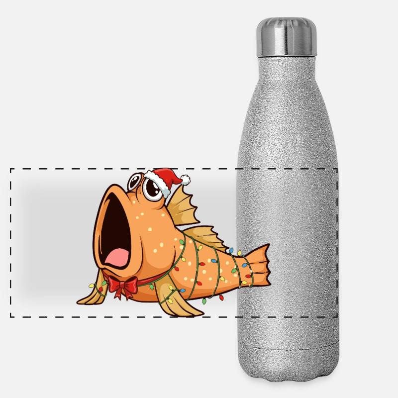 Drôle de Mudskipper - Noël Gourde isotherme panoramique pailletée 500 ml