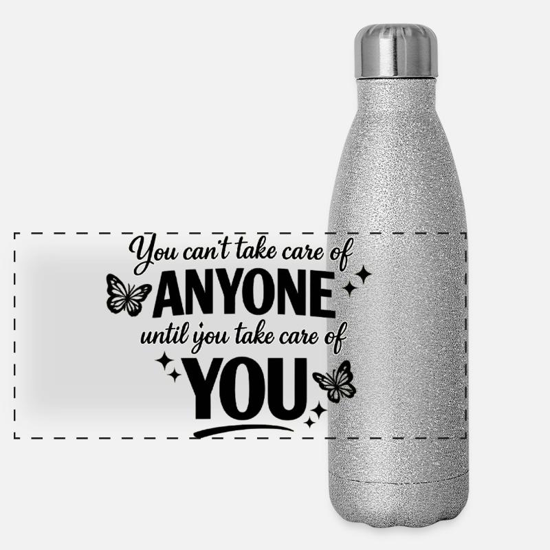 Self-Care First: You Are Important Gift Panoramic Glitter Thermal Bottle 500 ml